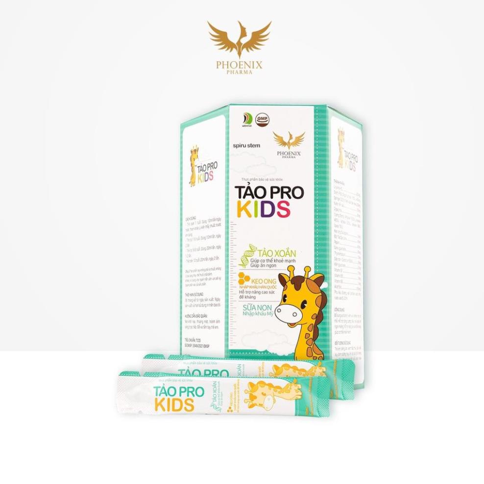 Siro ăn ngon cho bé Phoenix Pharma, Tảo Pro Kids tăng sức đề kháng bé tiêu hóa tốt, chống táo bón hộp 30 gói x 300ml