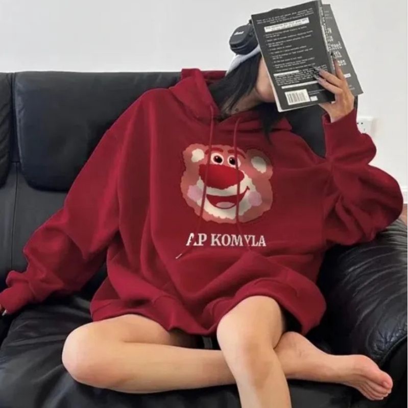 Áo hoodie nỉ NAM NỮ in logo AP KOMYLA gấu cute