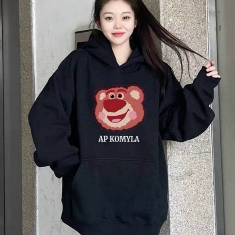 Áo hoodie nỉ NAM NỮ in logo AP KOMYLA gấu cute