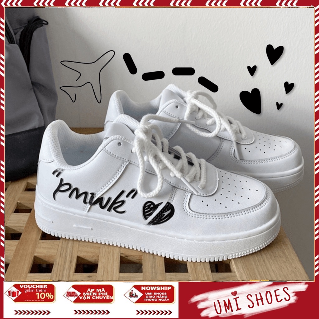 ˢᴴᴼᴱˢ ᶠᴼᴿ ʸᴼᵁ ◄ Giày thể thao nữ Ulzzang đế bằng cao 4cm SNEAKER PMWK cá tính mẫu mới năng động hottrend đẹp