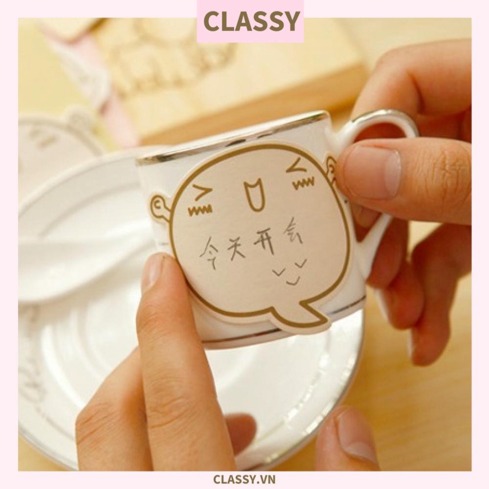 Giấy note, giấy chú thích hoạt tiết độc lạ đa màu pastel PK1416