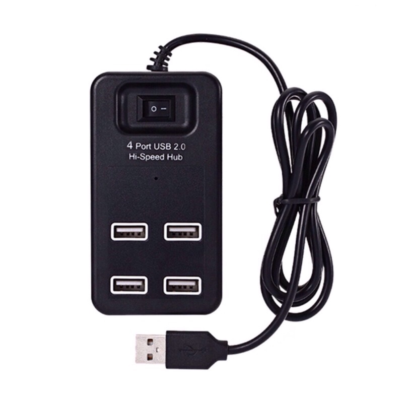 Hup usb 4p có công tắc, bộ mở rộng usb từ 1 ra 4 cổng usb, bộ chia usb 1-4. Dây dài 1m, tốc độ nhanh chuẩn 2.0. Mã 1601