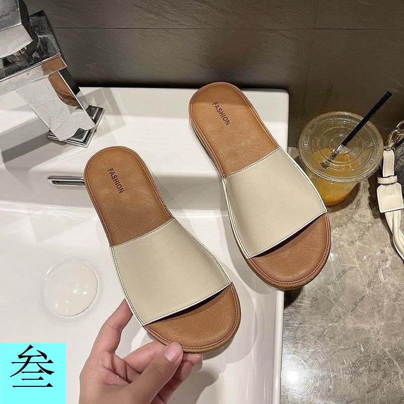 Dép Sandal Da Thật Đế Gân Mùa Hè 2023 Phong Cách Mới Cho Phụ Nữ Mang Thai