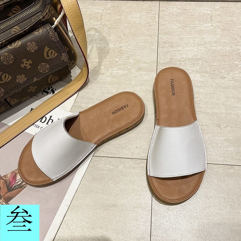 Dép Sandal Da Thật Đế Gân Mùa Hè 2023 Phong Cách Mới Cho Phụ Nữ Mang Thai