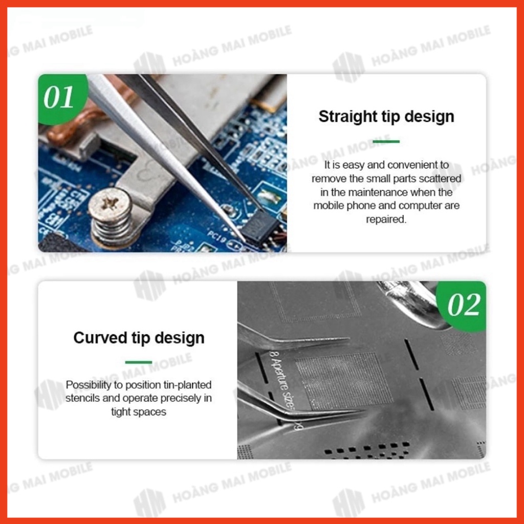 Panh nhíp RELIFE  ngắn thân đục lỗ