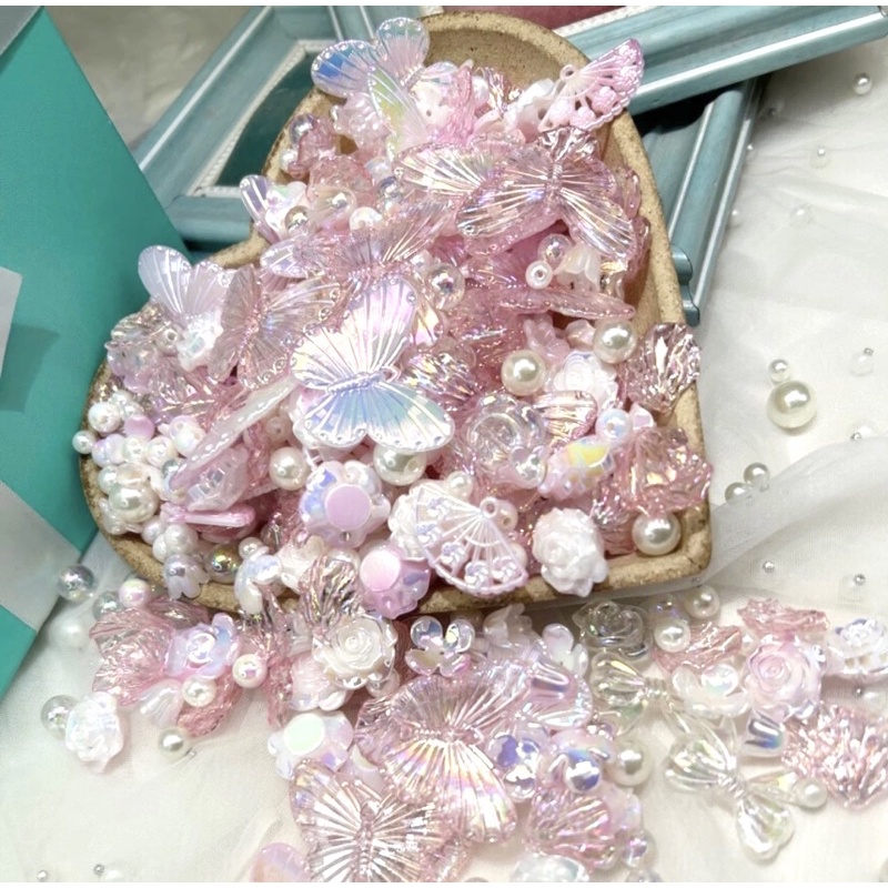 Sẵn charm mix DIY màu sắc siêu đẹp chuyên dùng decor top loader, tranh cát chảy, điện thoại, đồ DIY