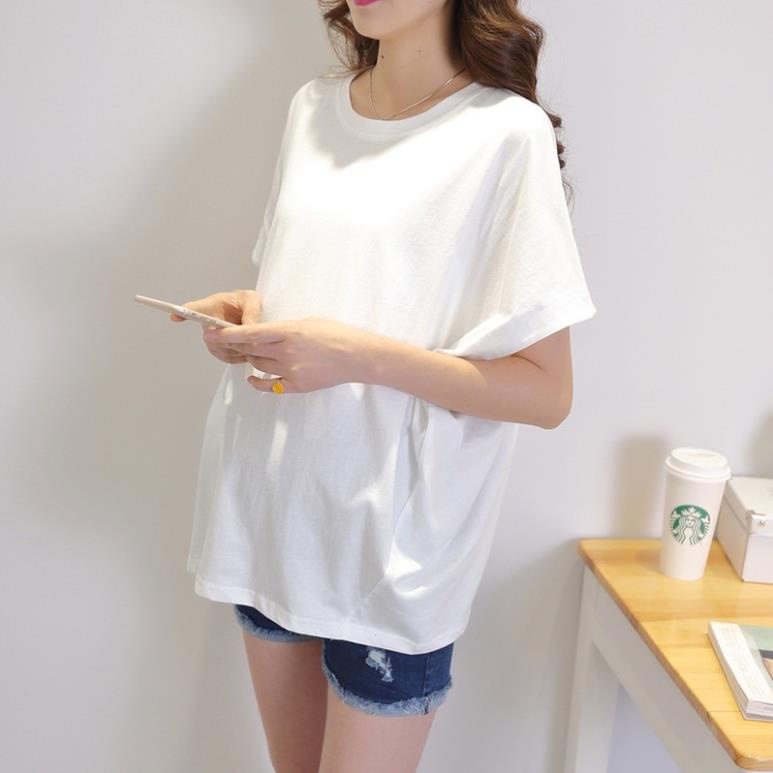 Áo bầu thun cotton siêu mềm đẹp và mát, HÀNG CHUẨN, dáng tay rơi trẻ trung phom rộng mặc tới bầu to - SBA175