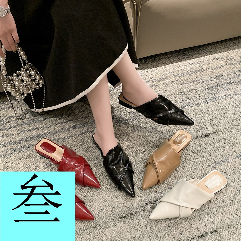 Dép Đế Bằng Mũi Nhọn Thời Trang Mùa Hè 2023 Cho Nữ