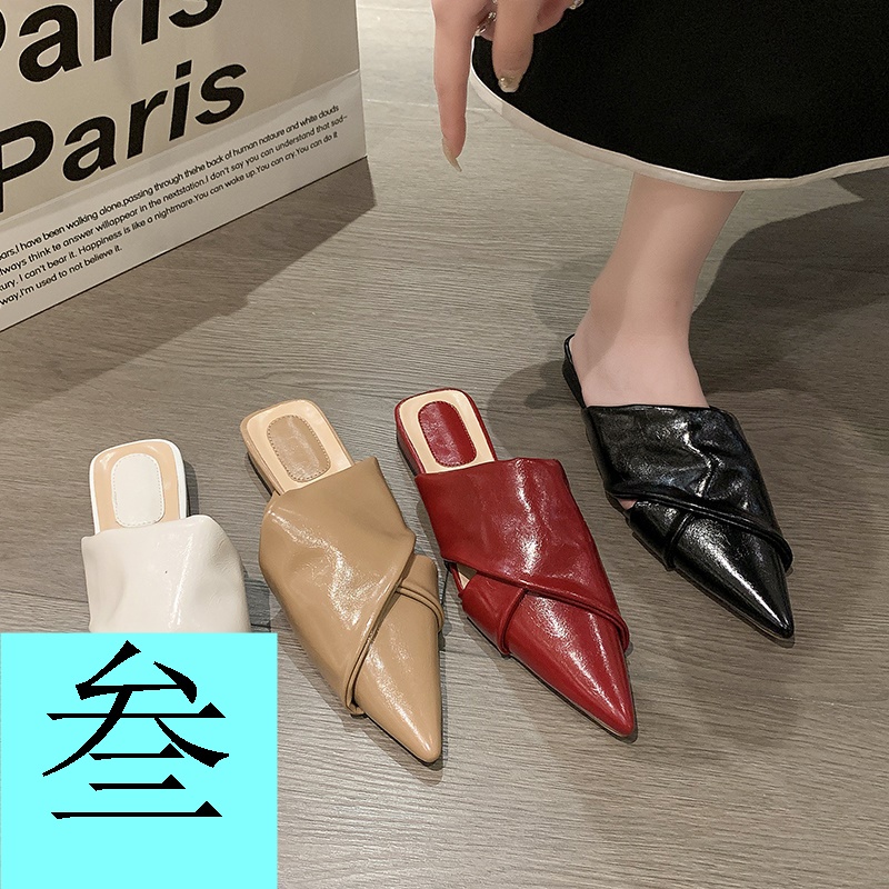 Dép Đế Bằng Mũi Nhọn Thời Trang Mùa Hè 2023 Cho Nữ