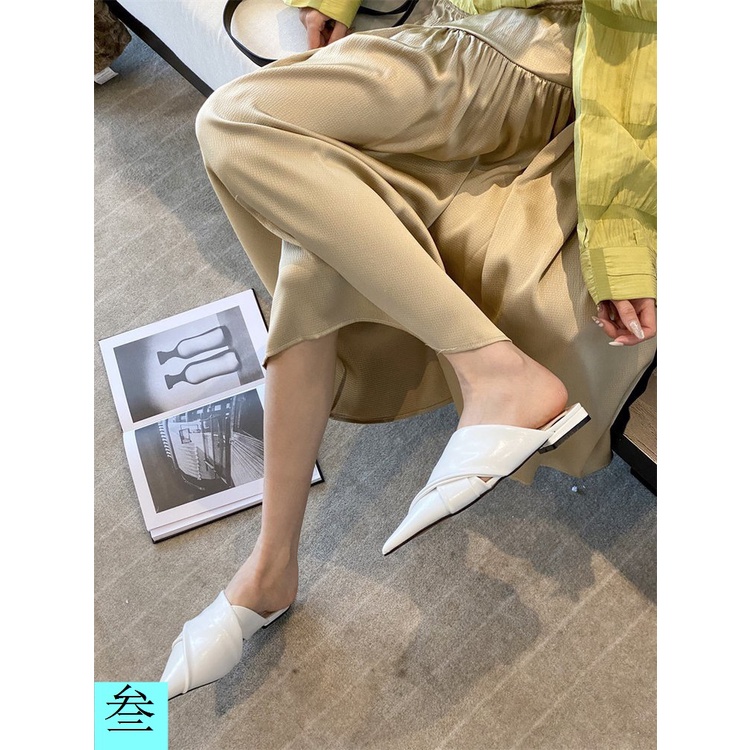 Dép Đế Bằng Mũi Nhọn Thời Trang Mùa Hè 2023 Cho Nữ