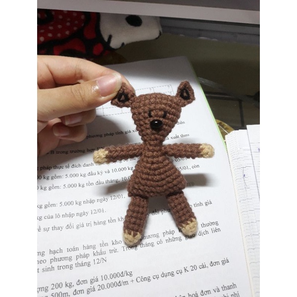 Móc khóa len gấu Teddy của Mr.Bean siu đáng iu 🐻