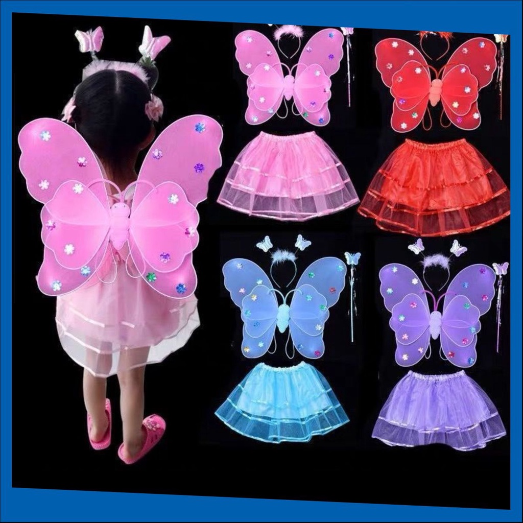 Đồ chơi Bộ Cánh Bướm có kèm Váy cho bé hóa trang thành Nàng tiên bướm