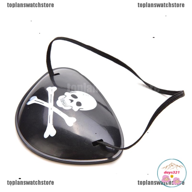 Mặt nạ che 1 mắt in hình đầu lâu độc đáo hóa trang hải tặc cho lễ Halloween