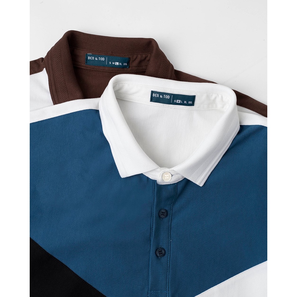 Áo polo nam BEN & TOD R1300BB323 vải thun cotton 100%, nam tính, chỉnh chu, sang trọng, thanh lịch