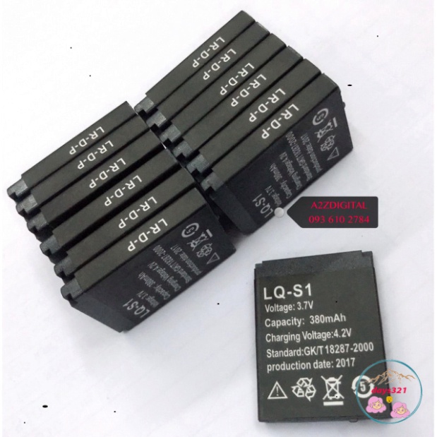 Pin đồng hồ đeo tay thông thái DZ09, A1, QW09, W8, V8, X6, Apwatch A1 A8L GM08 -dc2521...