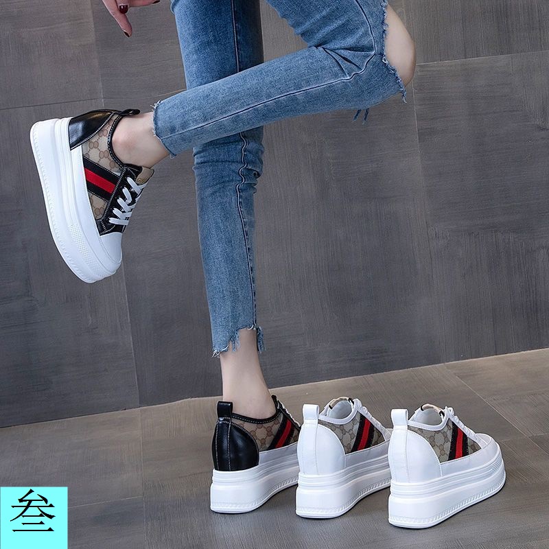 Giày Thể Thao Đế Dày 8Cm 2023 Phối Lưới Thoáng Khí Thời Trang Mùa Hè Cho Nữ