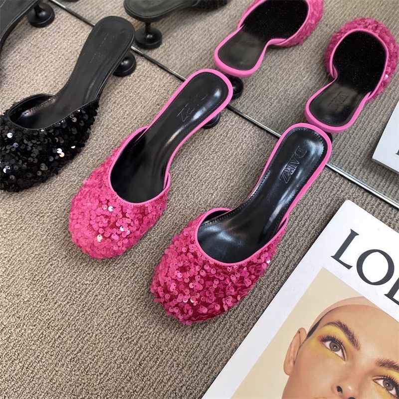 Sục mũi tròn đính blingbling seqiun cao 5p