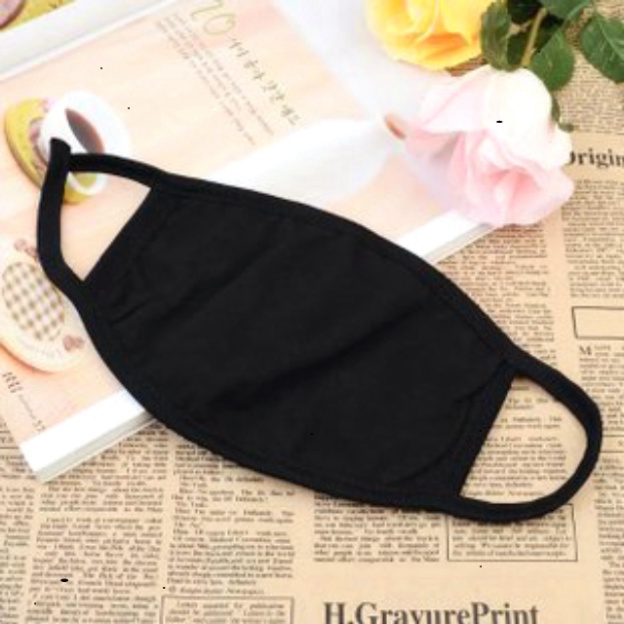 Khẩu Trang Vải Thun TUTO5 Menswear Cotton Dệt Kim 2 Lớp Kháng Khuẩn, Khử Mùi, Tái xử dụng technology Japan Trắng/ Đen