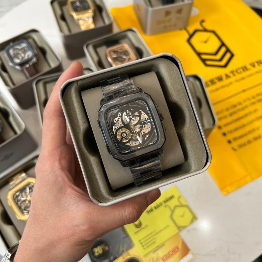 Đồng Hồ Nam Fossil BQ2574 Automatic Lộ Cơ Mặt Vuông 42mm