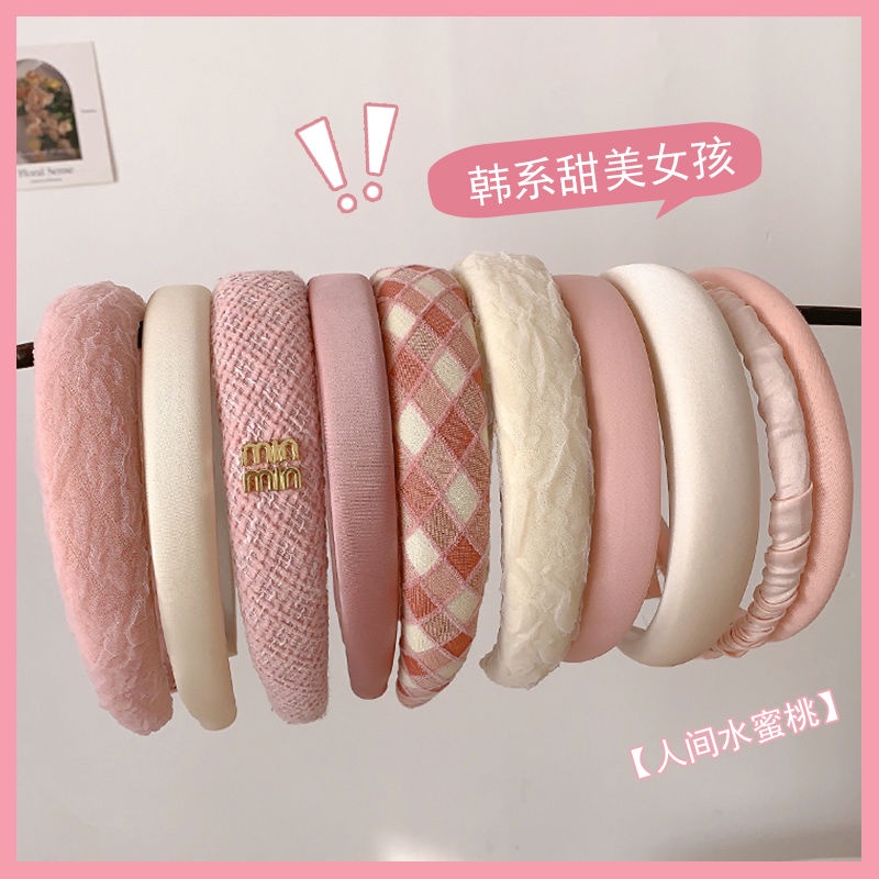 Net red Băng Đô Cài Tóc Nhỏ Màu Hồng Hương Thơm Đầu Lâu Cao Áp Lực Tốt Đa Năng Cho Nữ