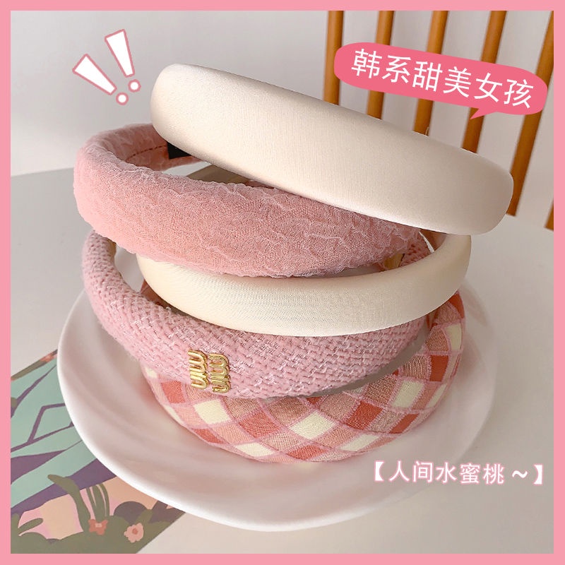 Net red Băng Đô Cài Tóc Nhỏ Màu Hồng Hương Thơm Đầu Lâu Cao Áp Lực Tốt Đa Năng Cho Nữ