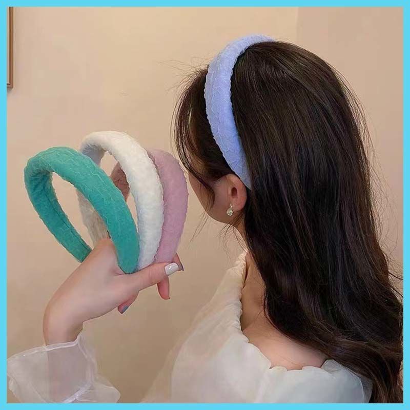 Băng Đô Xốp Phối Ren Lưới Phong Cách Công Chúa Màu macaron Thời Trang Mùa Hè Cho Nữ