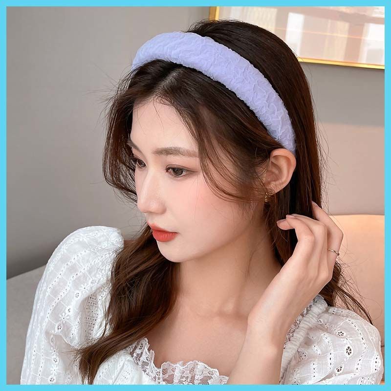 Băng Đô Xốp Phối Ren Lưới Phong Cách Công Chúa Màu macaron Thời Trang Mùa Hè Cho Nữ