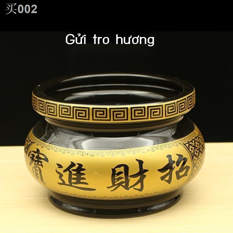 ❁ 【2023】™☒№Lư hương Phật Điện hộ gia đình cúng Thần tài gốm sứ đốt Bát Tâm Kinh