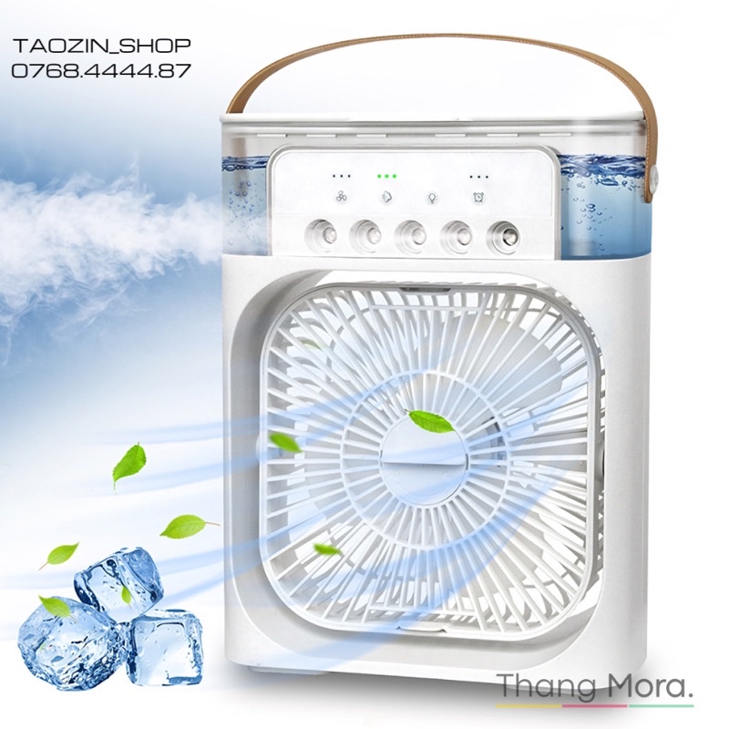 Quạt Điều Hòa Phun Sương Hơi Nước Mini 3 Chế Độ Tích Hợp Led, Chế Độ Hẹn Giờ Sử Dụng Cổng Sạc USB Bảo hành 6 tháng