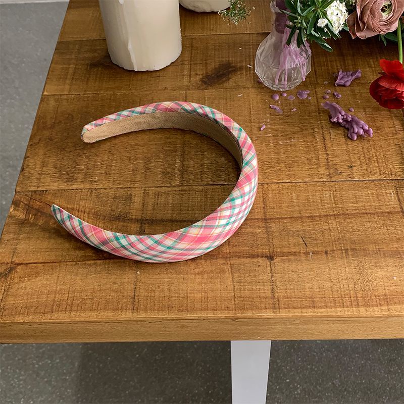 Băng Đô Cài Tóc Họa Tiết Kẻ Sọc Phong Cách Hàn Quốc Thời Trang Thu Đông Mới 2022