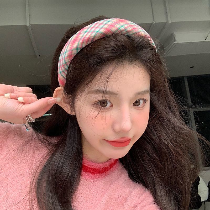 Băng Đô Cài Tóc Họa Tiết Kẻ Sọc Phong Cách Hàn Quốc Thời Trang Thu Đông Mới 2022