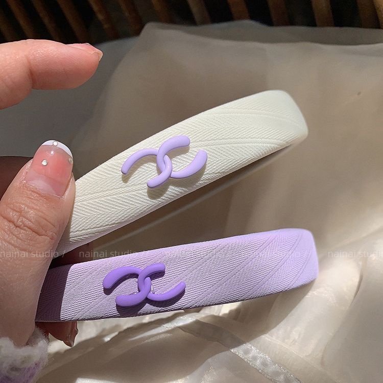 Băng Đô Cài Tóc Mềm Mại Hình Đầu Lâu Màu Tím Thời Trang Xuân Hè 2023