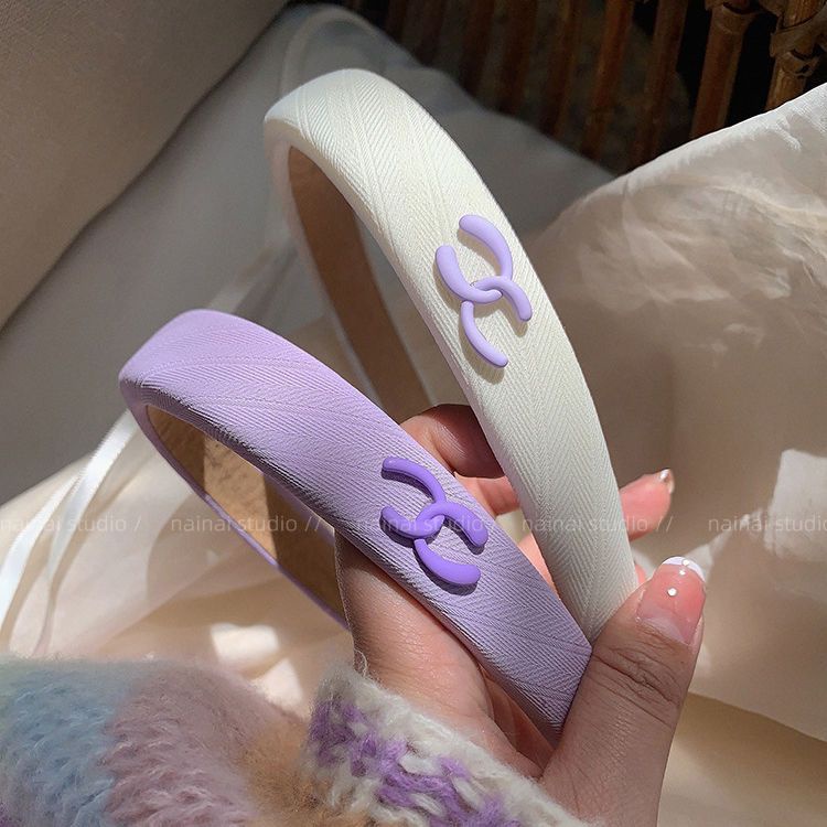 Băng Đô Cài Tóc Mềm Mại Hình Đầu Lâu Màu Tím Thời Trang Xuân Hè 2023