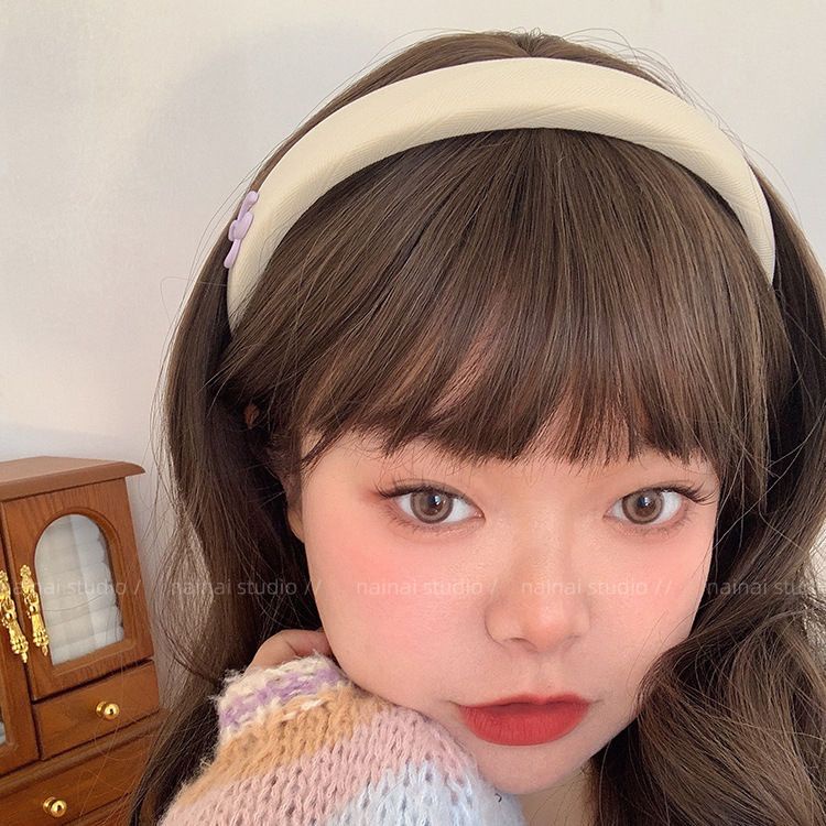 Băng Đô Cài Tóc Mềm Mại Hình Đầu Lâu Màu Tím Thời Trang Xuân Hè 2023