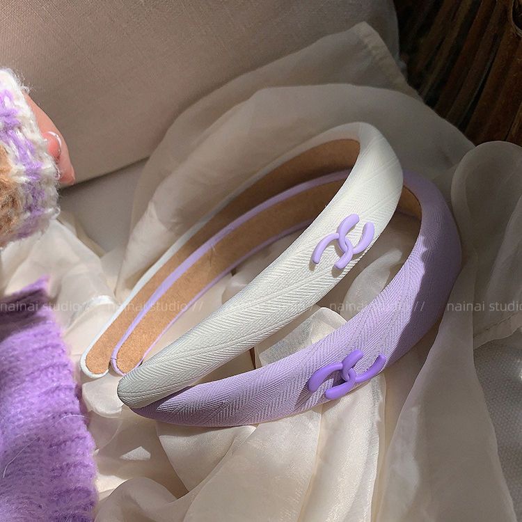 Băng Đô Cài Tóc Mềm Mại Hình Đầu Lâu Màu Tím Thời Trang Xuân Hè 2023