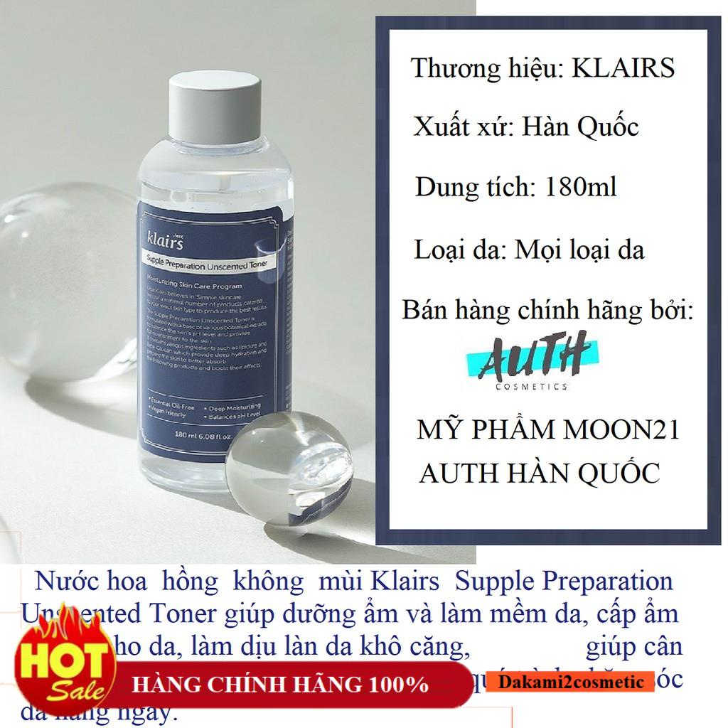 Nước hoa hồng Dear Klairs Supple Preparation cấp ẩm tức thì, làm dịu da 180ml -daka | BigBuy360 - bigbuy360.vn