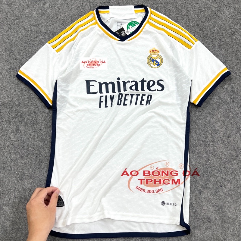 REAL mùa 23/24 - Áo Bóng Đá bản PLAYER hàng Thái - REAL23/24 TRẮNG VàngĐen
