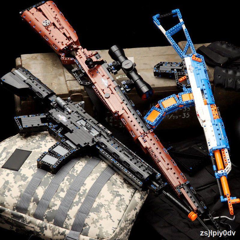 Tương thích với các khối xây dựng Lego ăn thịt gà Súng bắn tỉa AWM M416 người lớn xếp hình khó Đồ chơi lắp ráp có thể ph