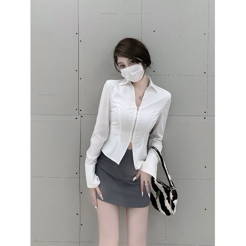 Áo sơ mi khoá kéo Bigsize