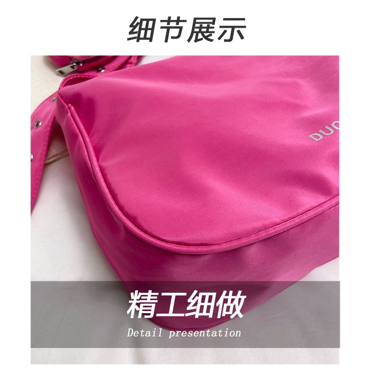 Túi Đeo Vai Mini Bằng Vải Nylon Màu Trơn Sức Chứa Lớn Thời Trang Mùa Xuân 2023 Dành Cho Bạn Nữ