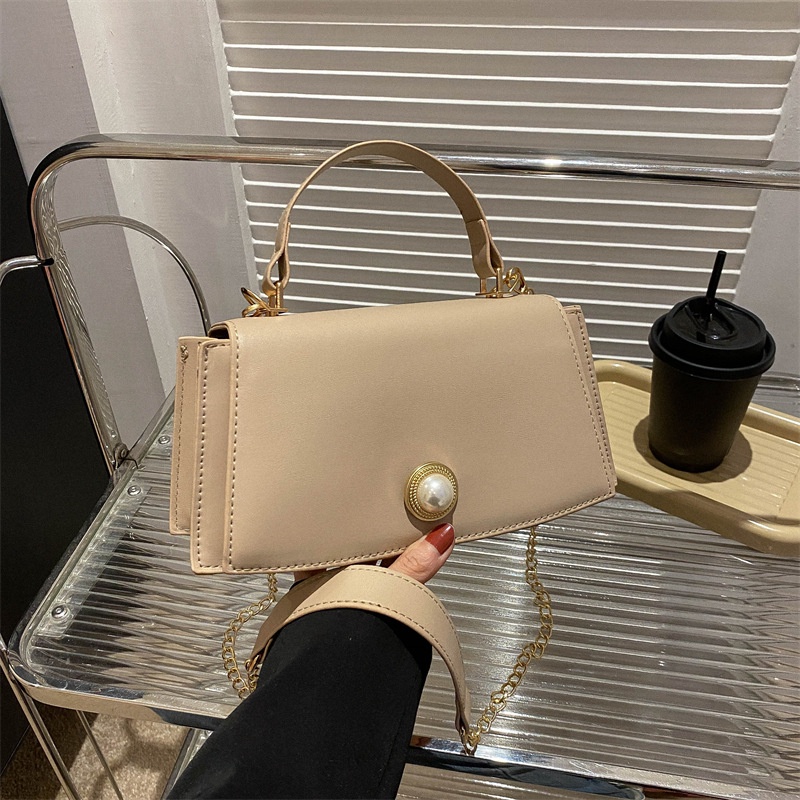 Ba Lô Mini Màu Trơn Đính Ngọc Trai Thời Trang Mùa Xuân 2023 Cho Nữ