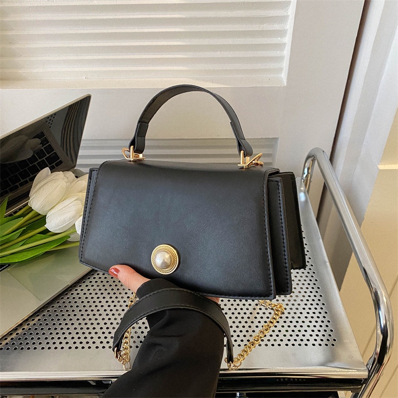 Ba Lô Mini Màu Trơn Đính Ngọc Trai Thời Trang Mùa Xuân 2023 Cho Nữ