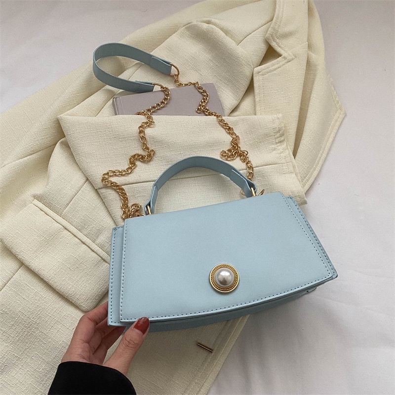 Ba Lô Mini Màu Trơn Đính Ngọc Trai Thời Trang Mùa Xuân 2023 Cho Nữ