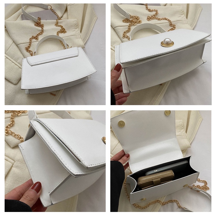 Ba Lô Mini Màu Trơn Đính Ngọc Trai Thời Trang Mùa Xuân 2023 Cho Nữ