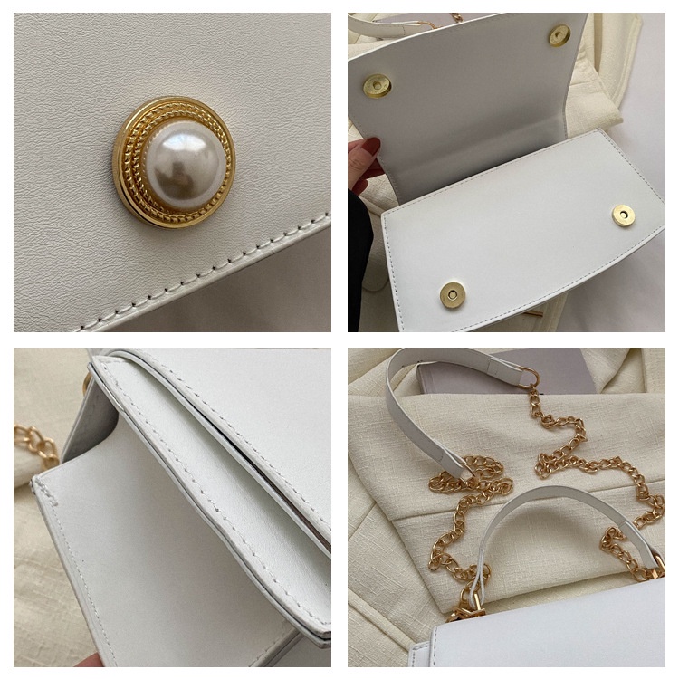 Ba Lô Mini Màu Trơn Đính Ngọc Trai Thời Trang Mùa Xuân 2023 Cho Nữ