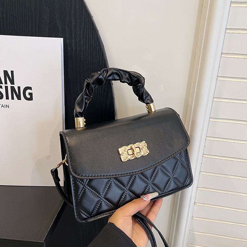 Túi Đeo Chéo Vai Hình Vuông Nhỏ Màu Trơn Thời Trang 2023 Dành Cho Nữ