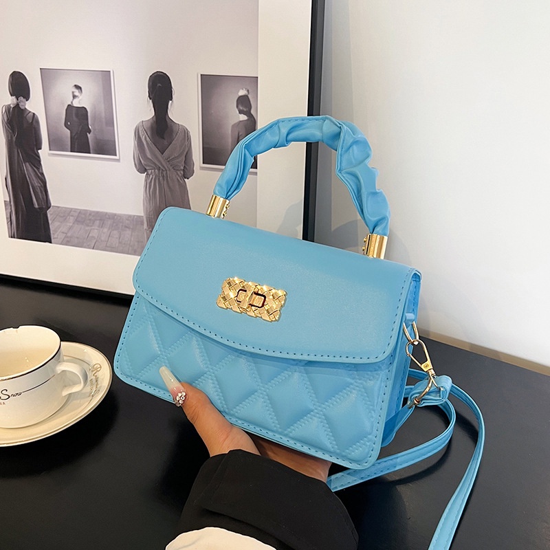 Túi Đeo Chéo Vai Hình Vuông Nhỏ Màu Trơn Thời Trang 2023 Dành Cho Nữ