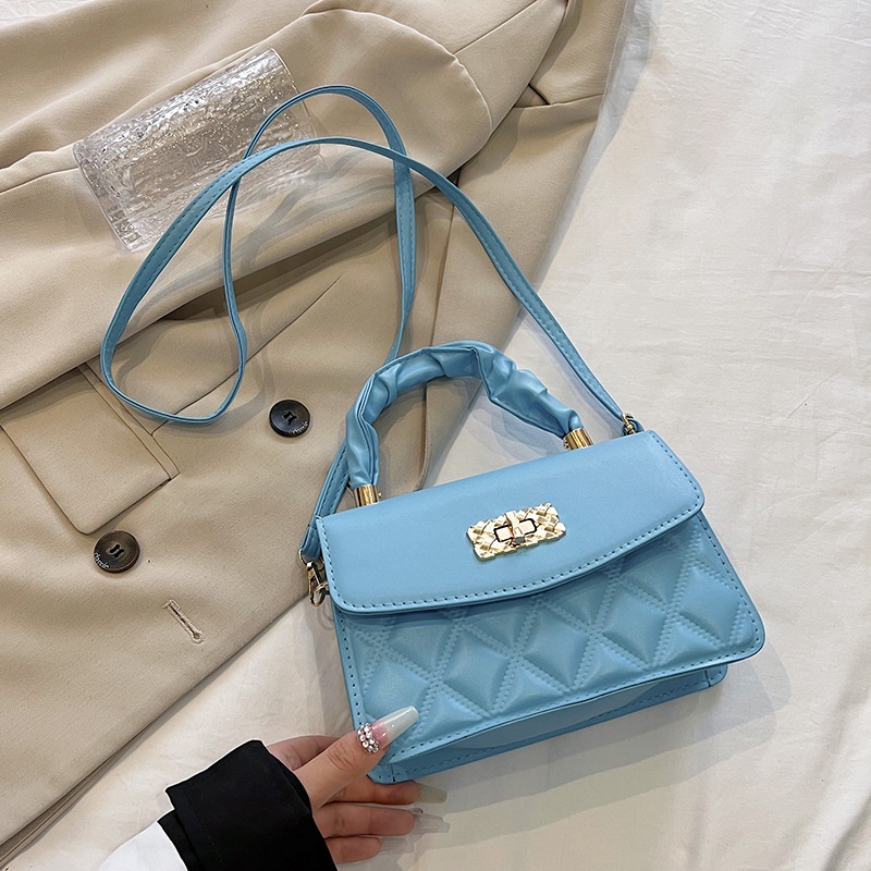 Túi Đeo Chéo Vai Hình Vuông Nhỏ Màu Trơn Thời Trang 2023 Dành Cho Nữ