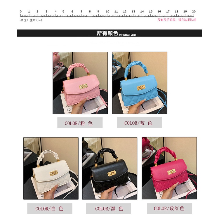 Túi Đeo Chéo Vai Hình Vuông Nhỏ Màu Trơn Thời Trang 2023 Dành Cho Nữ