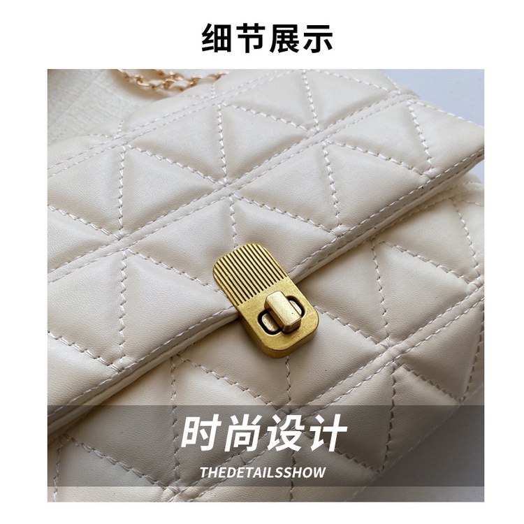 Túi Đeo Chéo Mini Thêu Họa Tiết Kim Cương Phong Cách Hàn Quốc Cổ Điển Thời Trang 2023 Cho Nữ